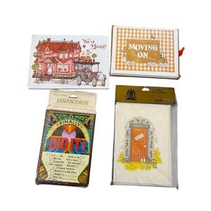 Vintage 1970s Stationery Sets with Assorted Designs